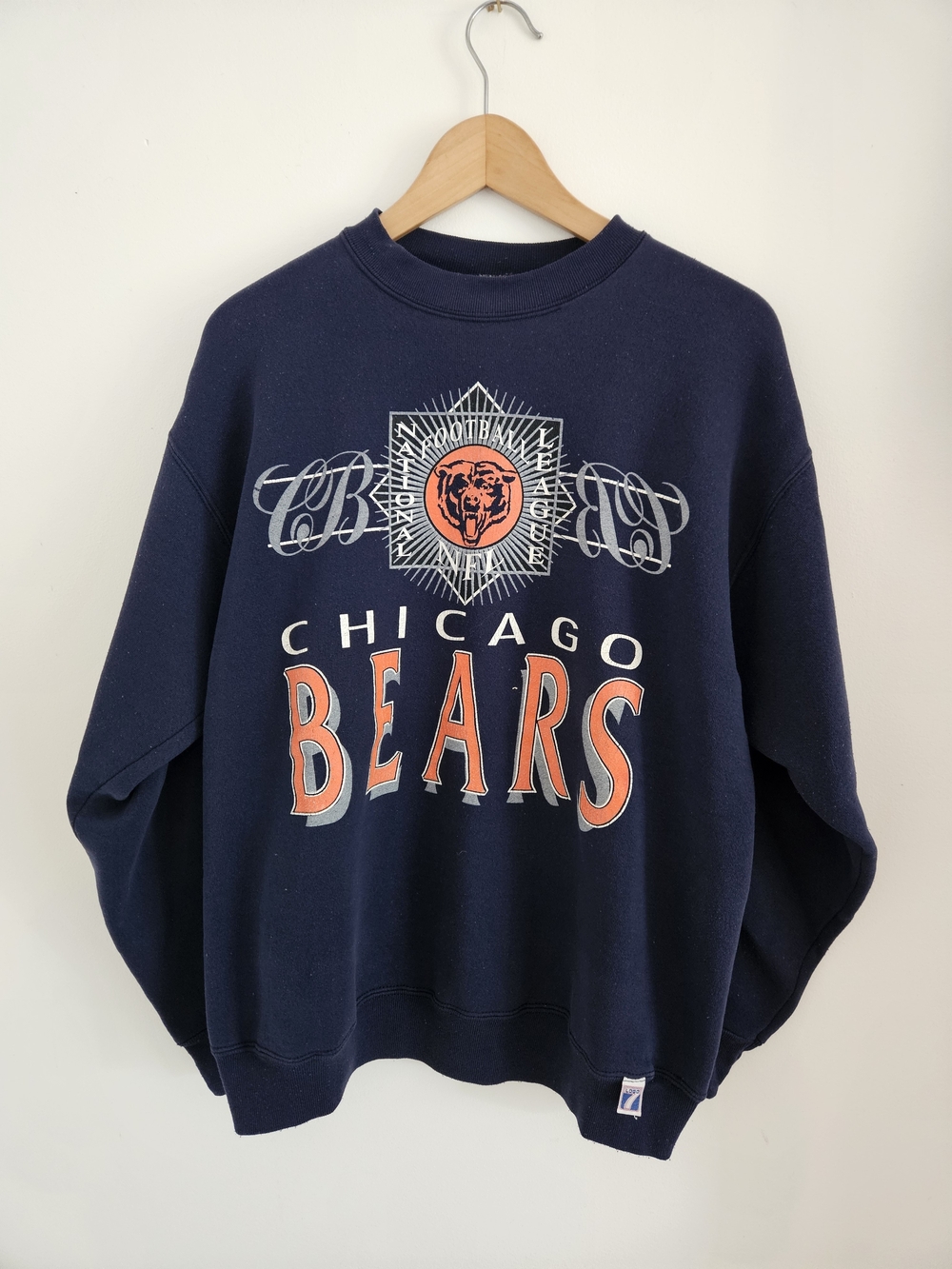 Vintage Chicago Bears Crewneck Sweatshirt Mens Large Football NFL Logo 7 90s